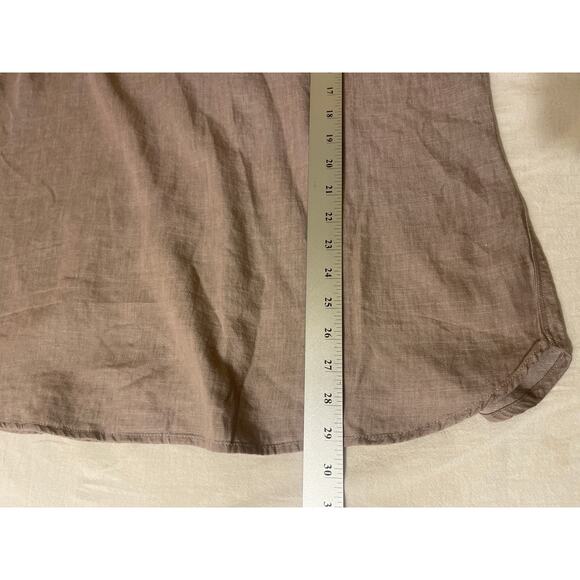 LL Bean Women's Size Large Tencel Tunic Blouse‎ Relaxed Fit Pullover Beige NWT - Picture 6 of 7